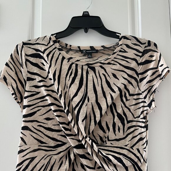 Animal Print Twist-Front Top By INC International Concepts S - Picture 6 of 6